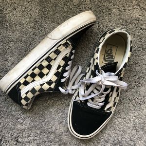 VANS Old Skool Checkered Black White (Women 7.5)